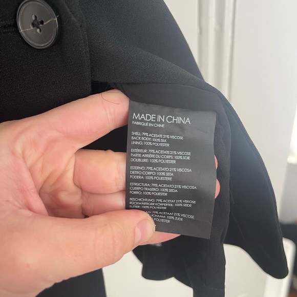 Club Monaco Black Zoela Tuxedo Vest with Sheer Back - XS - Picture 11 of 11